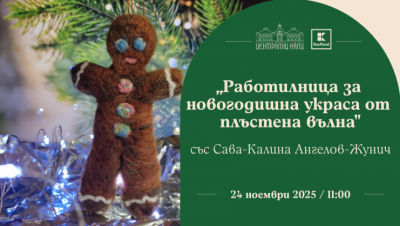 „Работилница за новогодишна украса от плъстена вълна” - със Сава-Калина Ангелов-Жунич